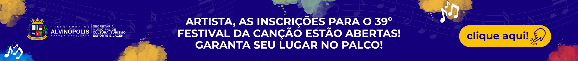 Banner azul festival da cano 2025